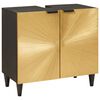 vidaXL Waschbeckenunterschrank Schwarz und Gold 62 x 33 x 58 cm