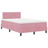 vidaXL Boxspringbett mit Matratze mit Kopfteil Rosa 120 x 200 cm Samt