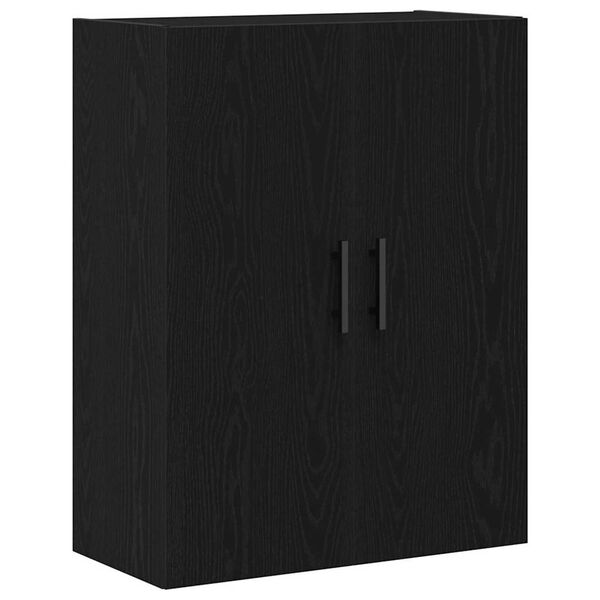vidaXL Wandmontierter Schrank Schwarz Eichen-Optik 69,5 x 34 x 90 cm