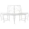 vidaXL Baumbank 4-Sitzanzahl 160 x 80 x 89 cm Stahl Antik Wei&szlig;