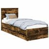 vidaXL Bettrahmen Ger&auml;ucherte Eiche 75 x 190 cm Ingenieurs Holz