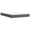 vidaXL Boxspringbett mit Matratze Dunkelgrau 140x190 cm Stoff