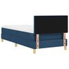 vidaXL Boxspringbett mit Matratze mit Kopfteil Blau 90 x 200 cm Stoff