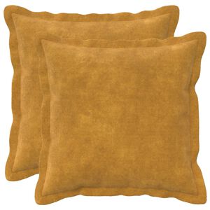 vidaXL Kissenbezug 2 pcs HOUTEN Gelb 30 x 30 cm Mikrofaser Fleece