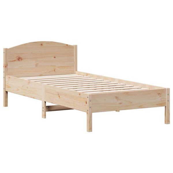 vidaXL Massivholzbett ohne Matratze 75x190 cm Kiefernholz