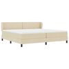 vidaXL Boxspringbett mit Matratze Creme 200 x 200 cm Stoff