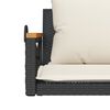 vidaXL Hängebank mit Kissen Schwarz 109x62x40 cm Poly Rattan