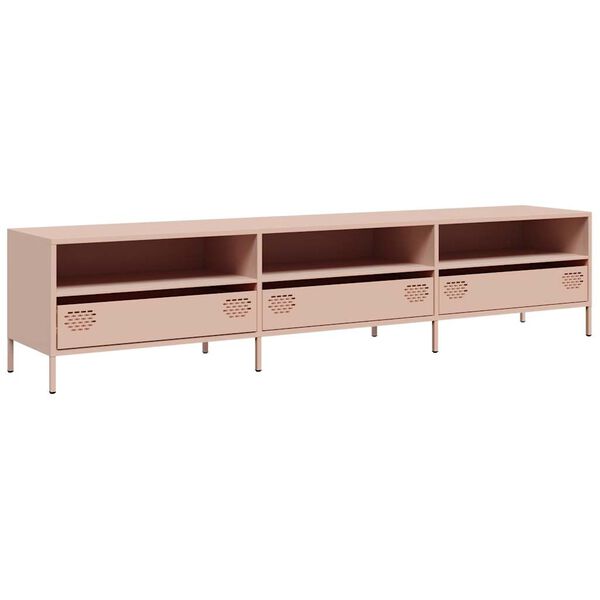 vidaXL TV-Schrank Rosa 202x39x43,5 cm Kaltgewalzter Stahl