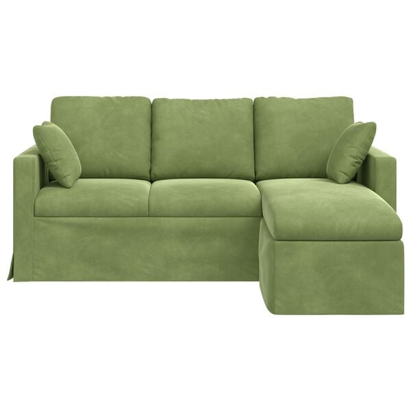 vidaXL Sofa Hellgr&uuml;n Gesamtabmessungen: 178 x 134 x 80 cm (B x T x H)