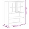 vidaXL Aufsatz für Highboard mit Glastüren FLAM Massivholz Kiefer