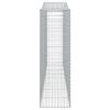 vidaXL Gabione mit Hochbogen 400x50x160/180 cm Verzinktes Eisen