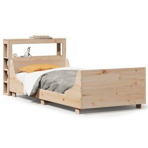 vidaXL Massivholzbett ohne Matratze 75x190 cm Kiefernholz