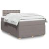 vidaXL Boxspringbett mit Matratze Taupe 120x200 cm Stoff