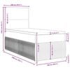 vidaXL Boxspringbett mit Matratze Blau 100x200 cm Stoff