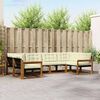 vidaXL Outdoor-Sofagarnitur mit Kissen 6 pcs Natur und Creme