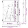 vidaXL Gartentor 85x125 cm Cortenstahl Gras-Design