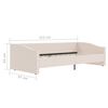 vidaXL Tagesbett mit Matratze USB Creme Stoff 90x200 cm