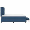 vidaXL Boxspringbett mit Matratze mit Kopfteil Blau 180 x 200 cm Stoff