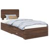 vidaXL Bettrahmen Braun Eichen-Optik 75 x 190 cm Holzwerkstoff