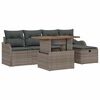 vidaXL Gartensofa-set 6 stk. Grau Poly-Rattan