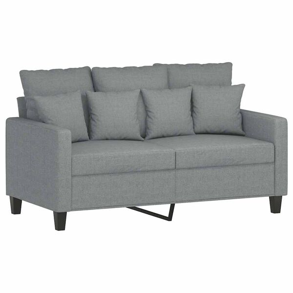 vidaXL 2-Sitzer-Sofa Hellgrau 120 cm Stoff