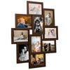 vidaXL Collage Bilderrahmen f&uuml;r 10x(13x18 cm) Fotos Dunkelbraun MDF