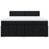 vidaXL Boxspringbett mit Matratze Schwarz 180x200 cm Stoff