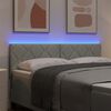 vidaXL LED Kopfteil Hellgrau 144 cm Kunstleder