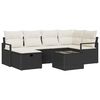 vidaXL Gartensofa-set 7 stk. Schwarz Poly-Rattan