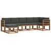 vidaXL Outdoor-Sofagarnitur 7 stk. Natur und Anthrazit