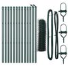 vidaXL Bodenmontierter Sechseckzaun 25 x 0,5 m PVC-beschichteter Stahl