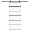 vidaXL Schiebet&uuml;r mit Beschlag Schwarz 90x205 cm ESG-Glas
