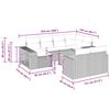 vidaXL 11-tlg. Garten-Sofagarnitur mit Kissen Beige Poly Rattan