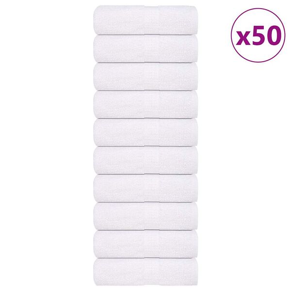 vidaXL G&auml;stet&uuml;cher FROGN 50 Stk. Wei&szlig; 30x50 cm 360 g/m&sup2;