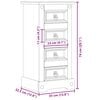 vidaXL Nachttisch Corona 35x32,5x74 cm Massivholz Kiefer