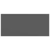 vidaXL Schweberegale 4 Stk. Hochglanz-Grau 50x23x3,8 cm MDF