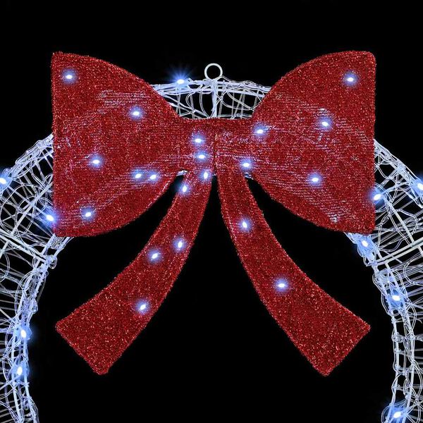 vidaXL Kranz mit 60 LEDs Kaltweiß 75 cm Acryl