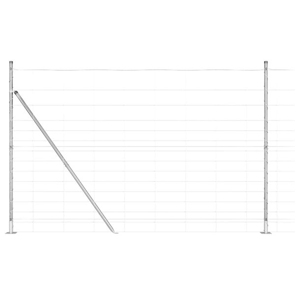 vidaXL Zaunpfosten Galvanisiert 25 x 1,6 m Stahl