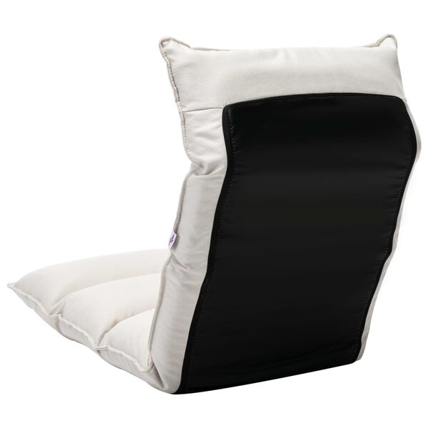 vidaXL Bodenstuhl Faltbar Creme Stoff