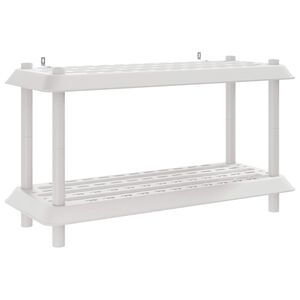 vidaXL Regaleinheit 2 Ebenen 100 x 40 x 55,5 cm PP Wei&szlig;