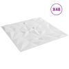 vidaXL Wandpaneele 48 pcs Wei&szlig; 50 x 50 cm XPS Schaum