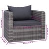 vidaXL 8-tlg. Garten-Lounge-Set mit Kissen Poly Rattan Grau