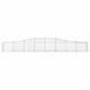 vidaXL Gabionen mit Hochbogen 4 Stk. 400x50x40/60cm Verzinktes Eisen