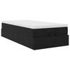 vidaXL Ottoman-Bett mit Matratze Schwarz 90x200 cm Samt