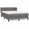 vidaXL Boxspringbett mit Matratze Grau 140x190 cm Kunstleder