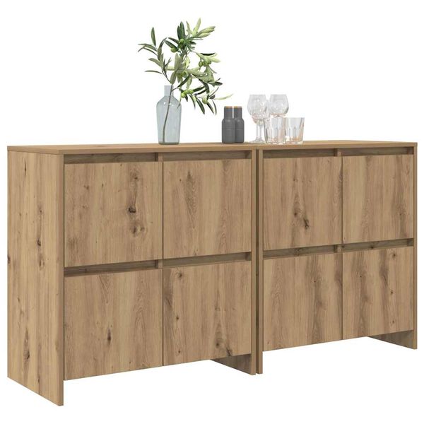 vidaXL Sideboards 2 pcs Artisan-Eiche 70 x 41 x 75 cm Holzwerkstoff
