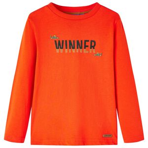 Kinder-Langarmshirt Hellorange 104