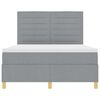 vidaXL Boxspringbett mit Matratze Hellgrau 160 x 200 cm Stoff