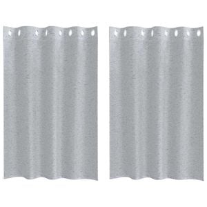 vidaXL Voile-Vorhang 2 stk. Dunkelgrau 140 x 140 cm Polyester