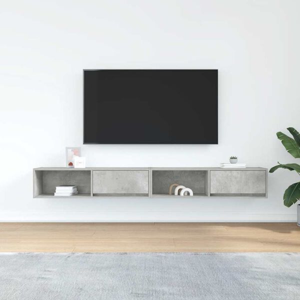 vidaXL TV-Schr&auml;nke 2 Stk. Betongrau 100x31x25,5 cm Holzwerkstoff